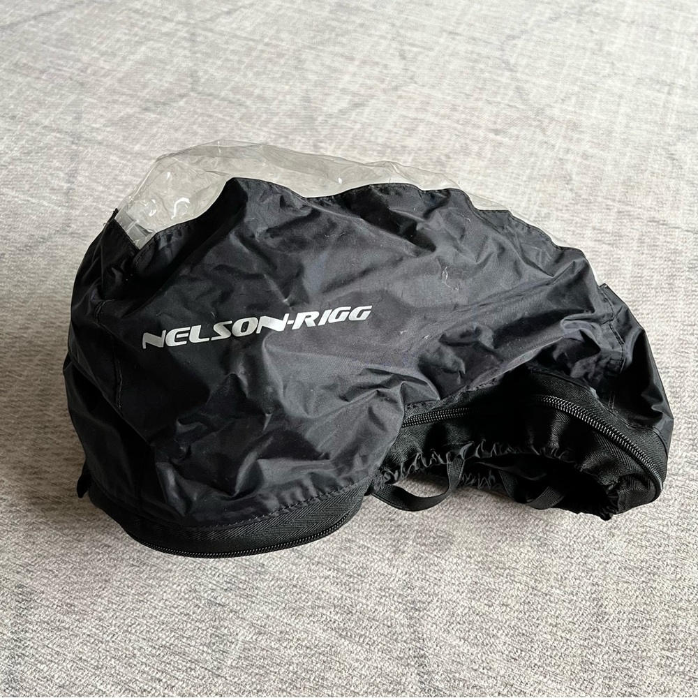 Nelson-Rigg Motorcycle Biker Black Tail Bag Adjustable Rain Cover.